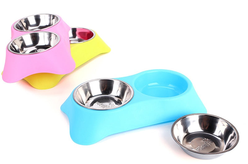 KFX-8756029 Eco-Friendly Silicone Dog Bowl - Non-Toxic Double Pet Feeder with Non-Slip Design