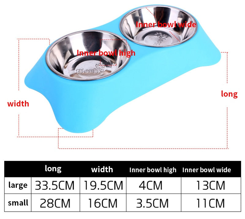 KFX-8756029 Eco-Friendly Silicone Dog Bowl - Non-Toxic Double Pet Feeder with Non-Slip Design