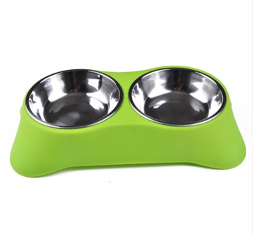 KFX-8756029 Eco-Friendly Silicone Dog Bowl - Non-Toxic Double Pet Feeder with Non-Slip Design