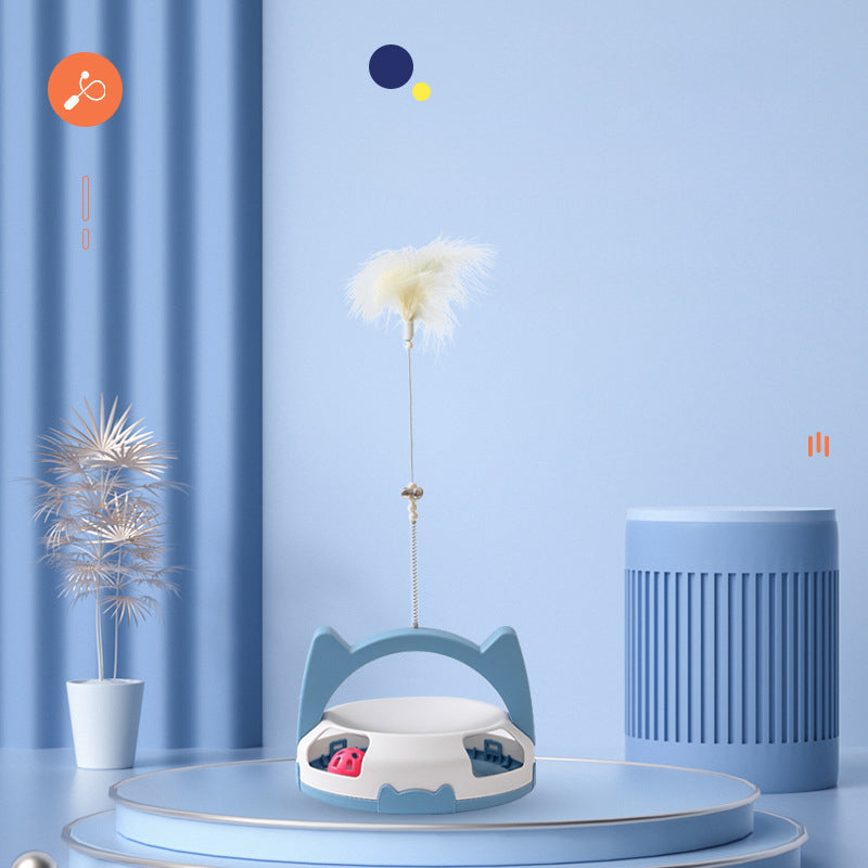 KFX-8757309 Interactive Spinning Ball Cat Toy - Durable Bite-Resistant Pet Play Stick