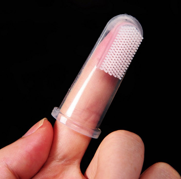 KFX-8757693 Super Soft Silicone Finger Toothbrush for Newborn Oral Care