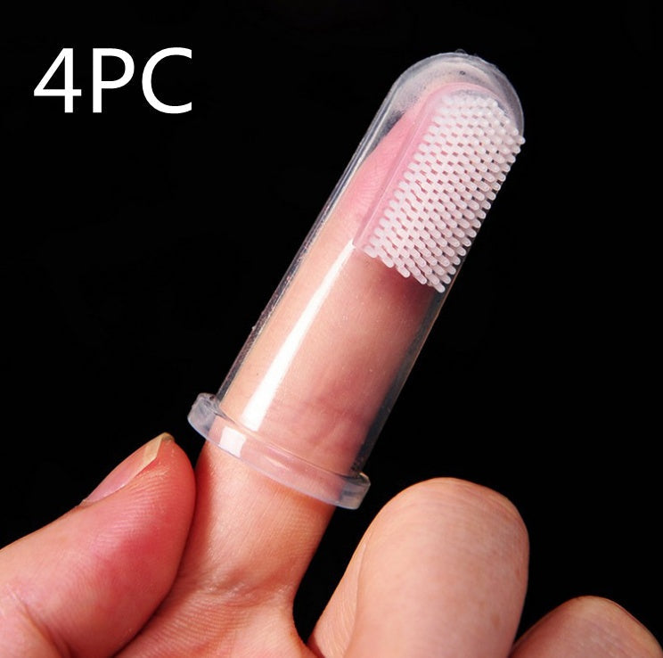 KFX-8757693 Super Soft Silicone Finger Toothbrush for Newborn Oral Care