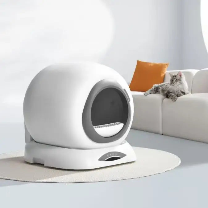 KFX-875923 Smart Automatic Cat Litter Box with App Control and 65L Capacity for Easy Cleaning