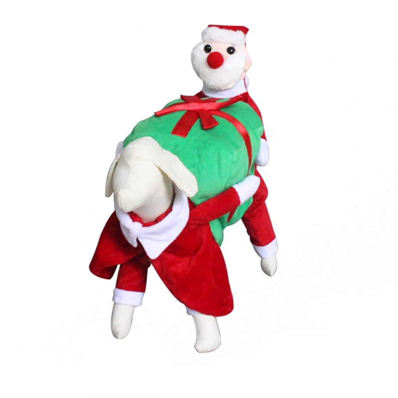 KFX-8763965 Santa Claus-Themed Pet Suit - Available in S, M, L, XL Sizes