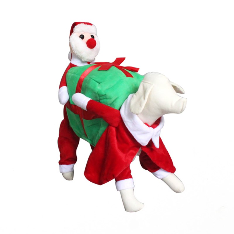 KFX-8763965 Santa Claus-Themed Pet Suit - Available in S, M, L, XL Sizes