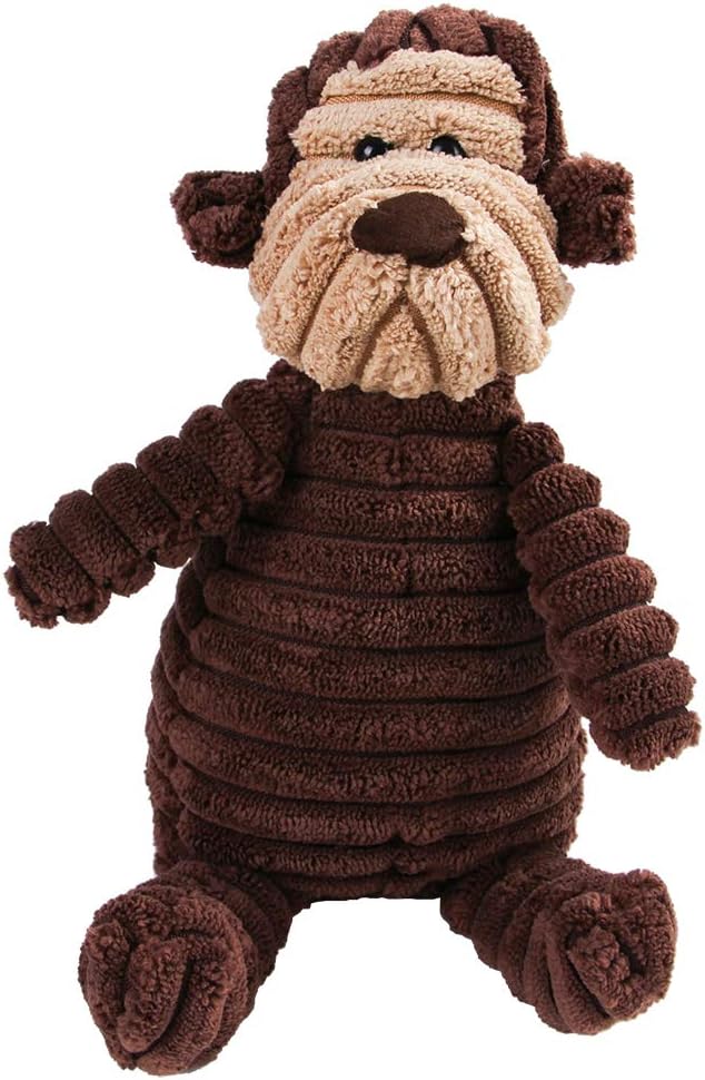KFX-8765245 Plush Squeaky Chew Toy for Small to Medium Dogs, Interactive and Dental Care