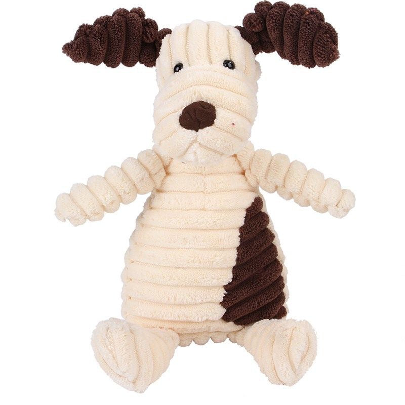 KFX-8765245 Plush Squeaky Chew Toy for Small to Medium Dogs, Interactive and Dental Care