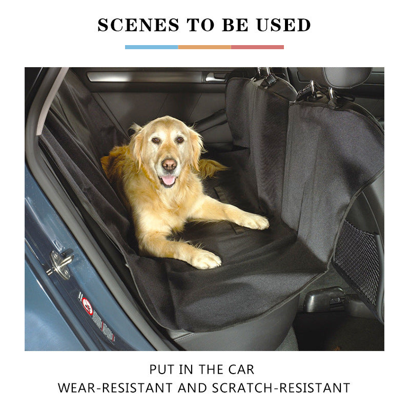 KFX-8767421 Foldable Black Oxford Cloth Pet Pad for Cars (140 x 125 CM)