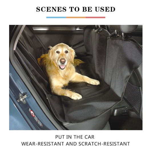 KFX-8767421 Foldable Black Oxford Cloth Pet Pad for Cars (140 x 125 CM)