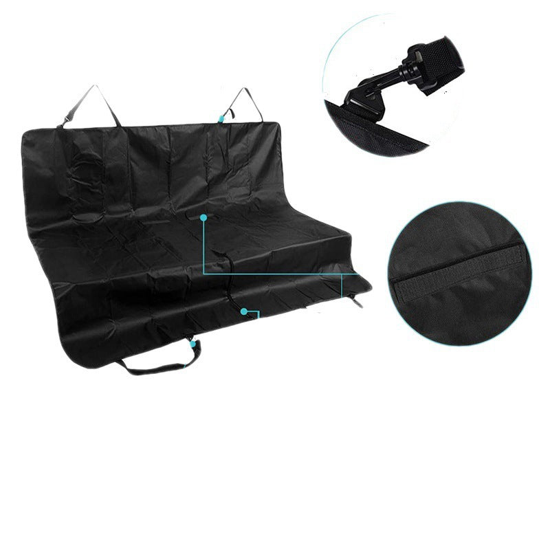 KFX-8767421 Foldable Black Oxford Cloth Pet Pad for Cars (140 x 125 CM)