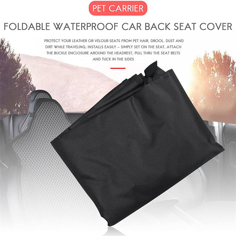 KFX-8767421 Foldable Black Oxford Cloth Pet Pad for Cars (140 x 125 CM)