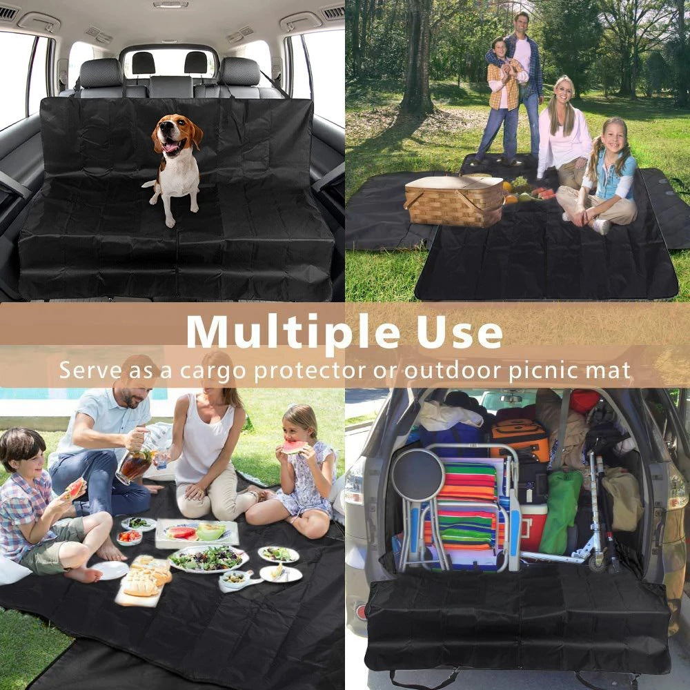 KFX-8767421 Foldable Black Oxford Cloth Pet Pad for Cars (140 x 125 CM)