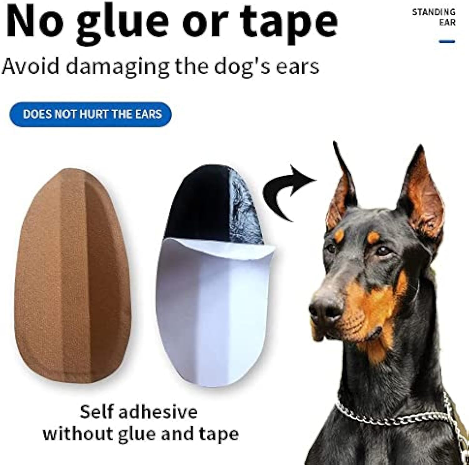 KFX-8768829 Dog Ear Support Fixing Tool for Doberman, Sheltie, Corgi Puppies - Comfortable Vertical Holder