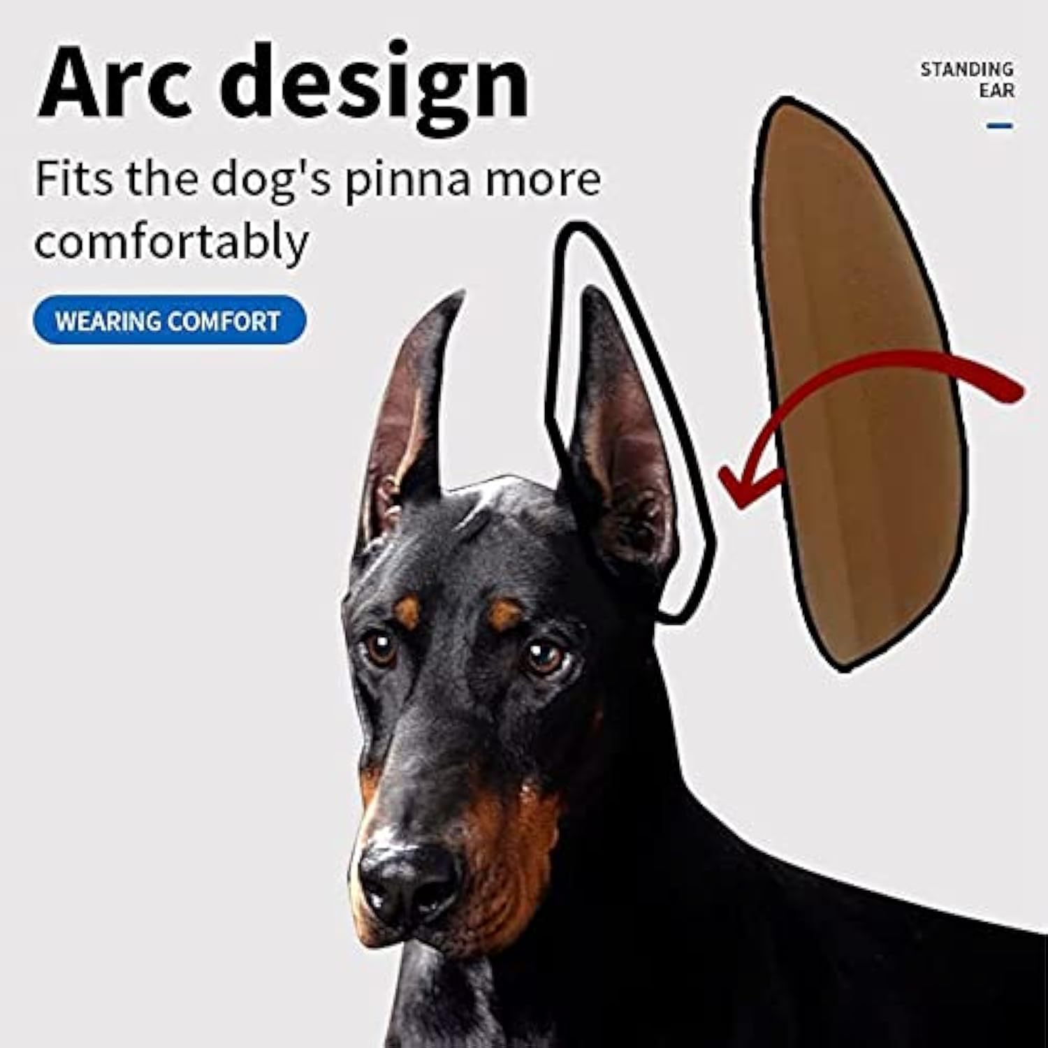 KFX-8768829 Dog Ear Support Fixing Tool for Doberman, Sheltie, Corgi Puppies - Comfortable Vertical Holder