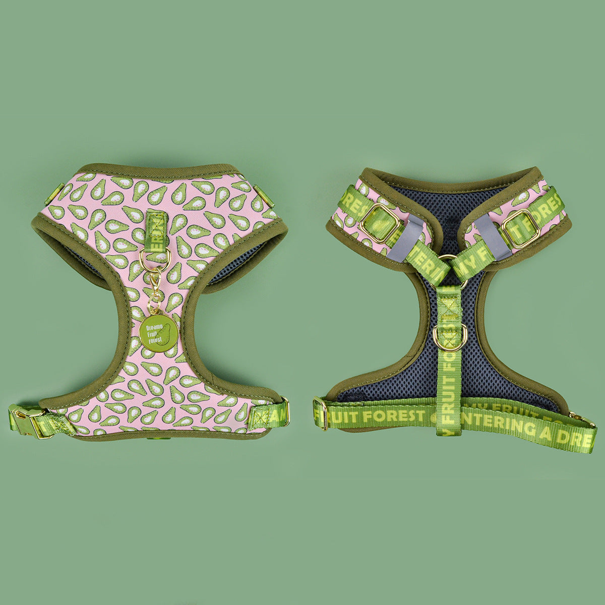 KFX-8770621 Adjustable Breathable Dog Harness - Comfortable Polyester Pet Strap in Various Sizes