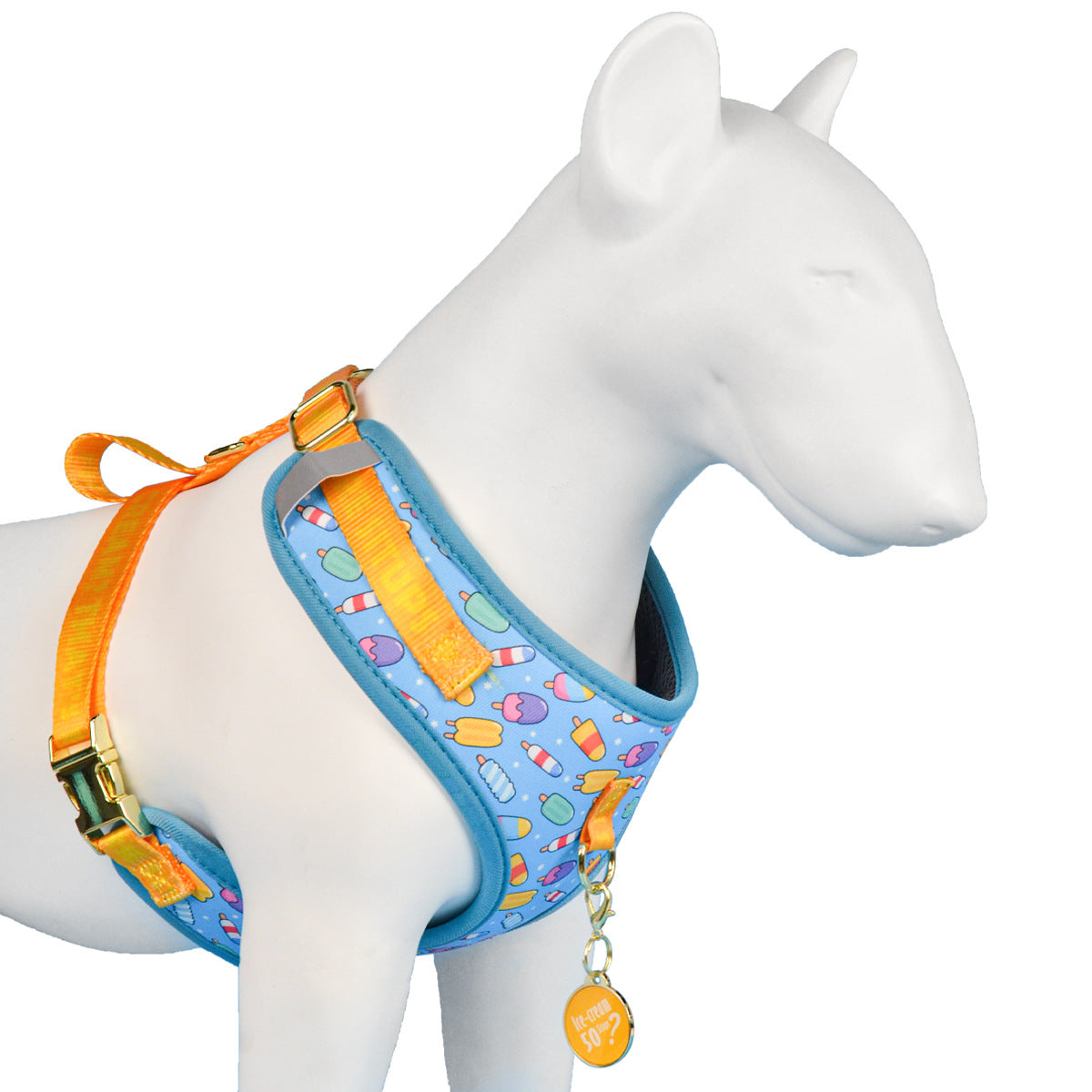 KFX-8770621 Adjustable Breathable Dog Harness - Comfortable Polyester Pet Strap in Various Sizes