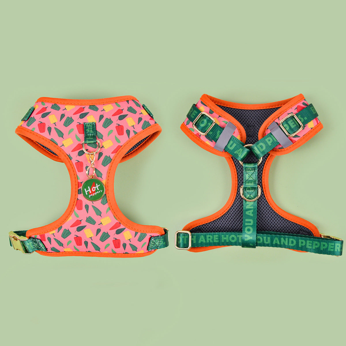 KFX-8770621 Adjustable Breathable Dog Harness - Comfortable Polyester Pet Strap in Various Sizes