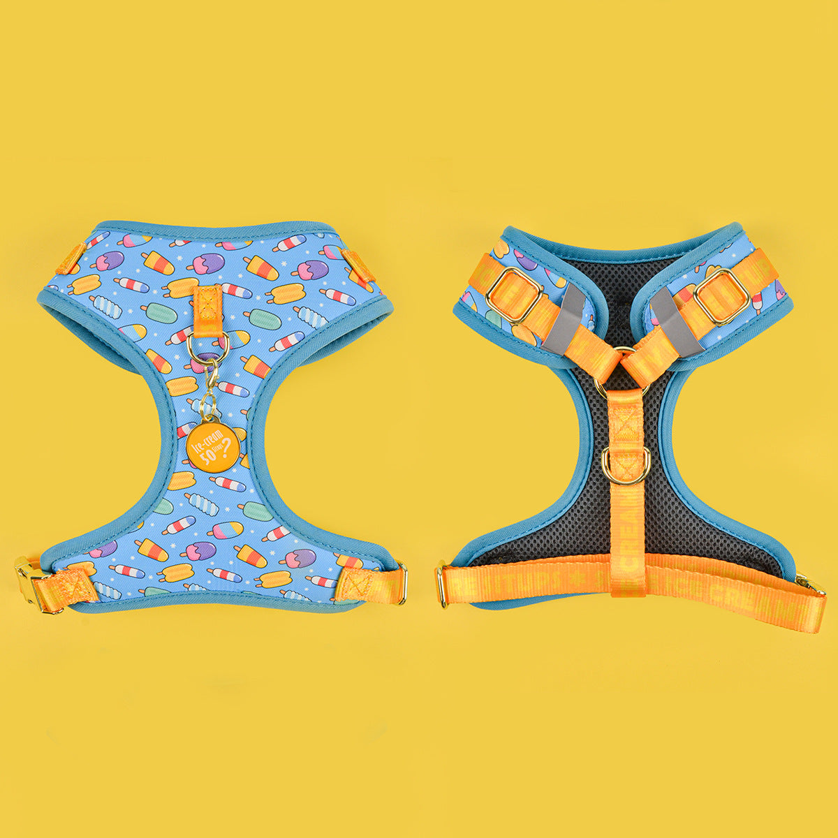 KFX-8770621 Adjustable Breathable Dog Harness - Comfortable Polyester Pet Strap in Various Sizes