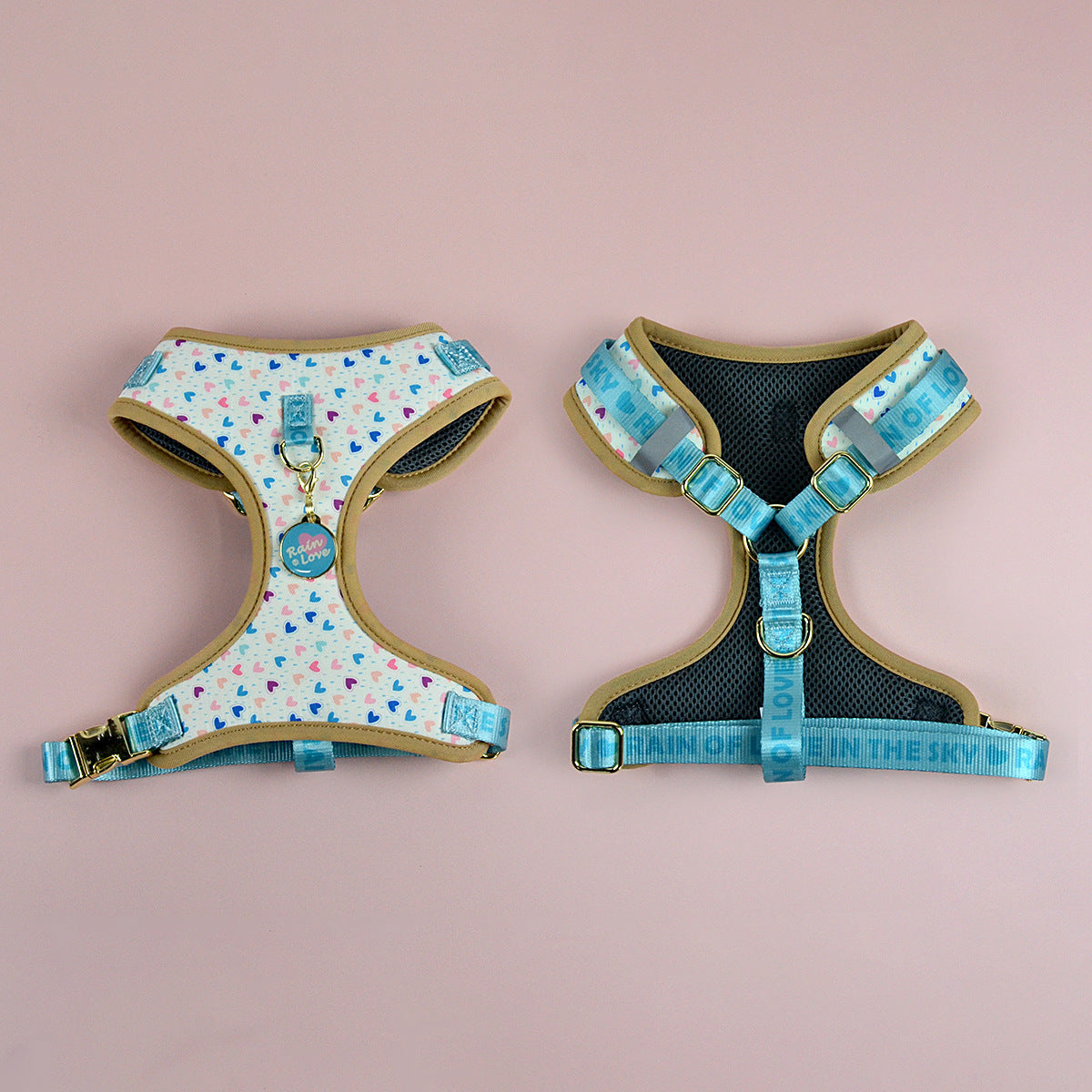 KFX-8770621 Adjustable Breathable Dog Harness - Comfortable Polyester Pet Strap in Various Sizes