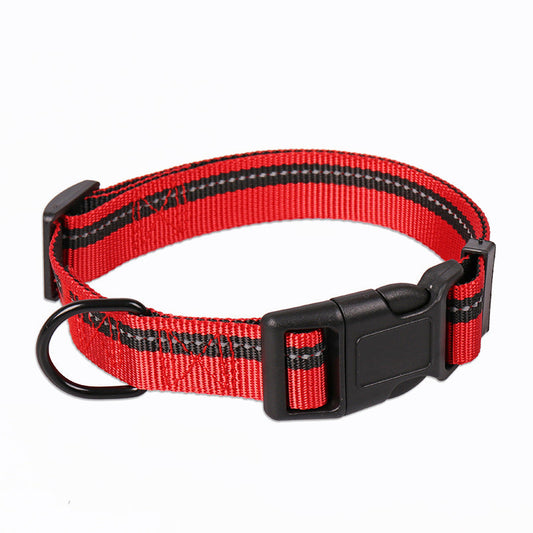 KFX-8771133 Reflective Nylon Dog Leash with Soft Rubber Fasteners for Small and Medium-Sized Dogs