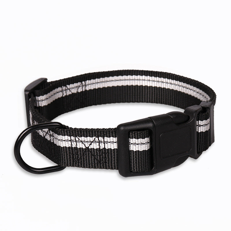 KFX-8771133 Reflective Nylon Dog Leash with Soft Rubber Fasteners for Small and Medium-Sized Dogs