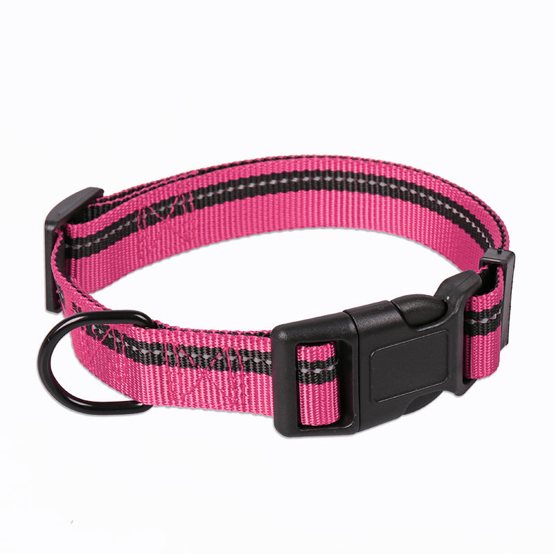 KFX-8771133 Reflective Nylon Dog Leash with Soft Rubber Fasteners for Small and Medium-Sized Dogs