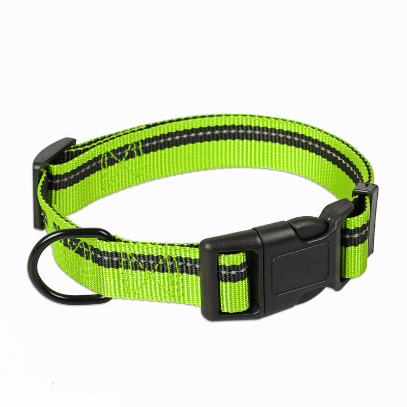 KFX-8771133 Reflective Nylon Dog Leash with Soft Rubber Fasteners for Small and Medium-Sized Dogs
