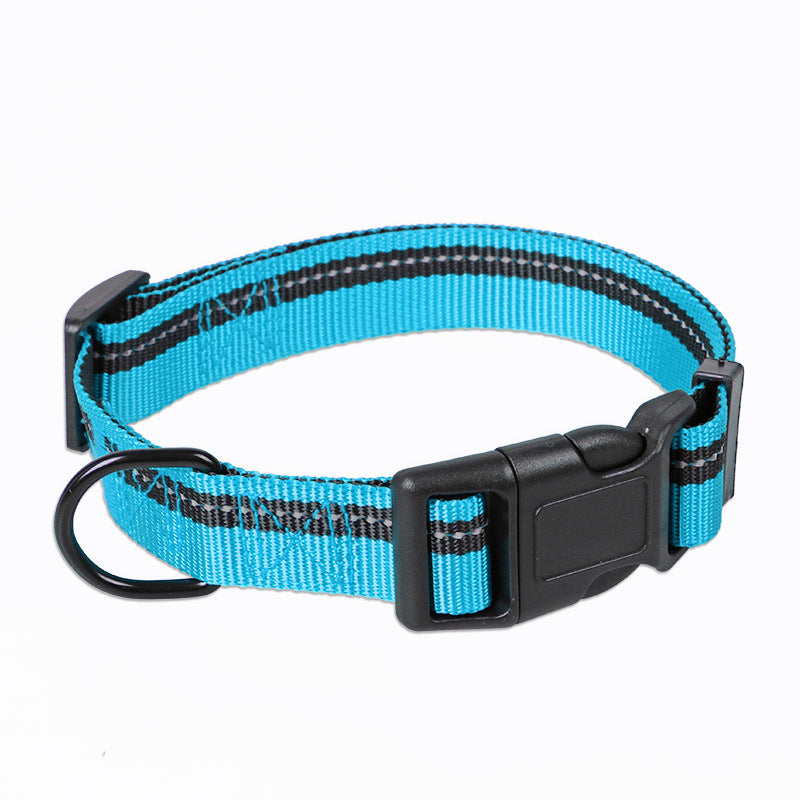 KFX-8771133 Reflective Nylon Dog Leash with Soft Rubber Fasteners for Small and Medium-Sized Dogs