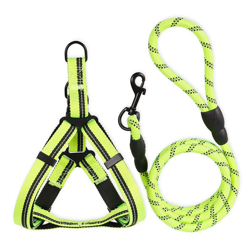 KFX-8771133 Reflective Nylon Dog Leash with Soft Rubber Fasteners for Small and Medium-Sized Dogs