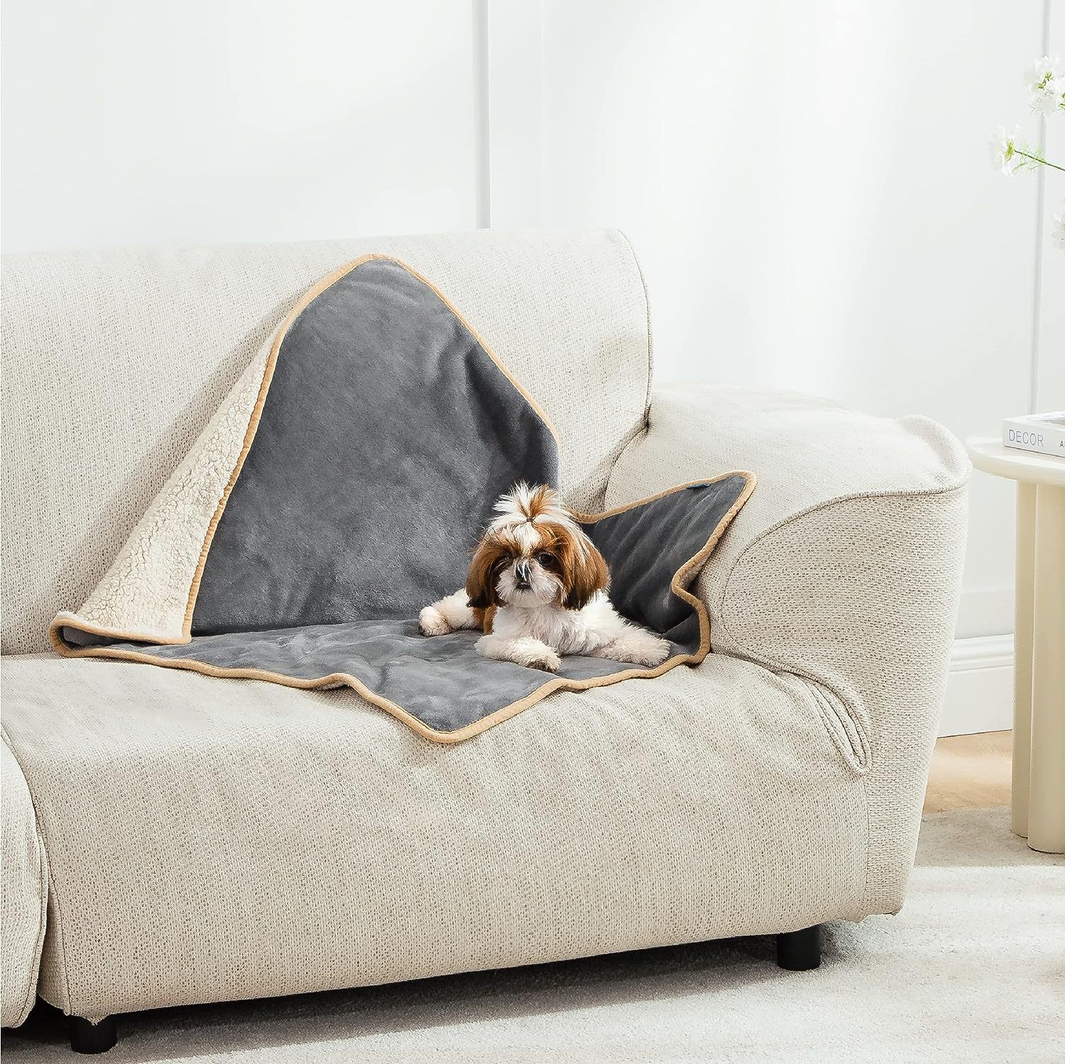 KFX-8773181 Waterproof Flannel Sherpa Dog Blanket & Cat Mat in Various Sizes and Colors