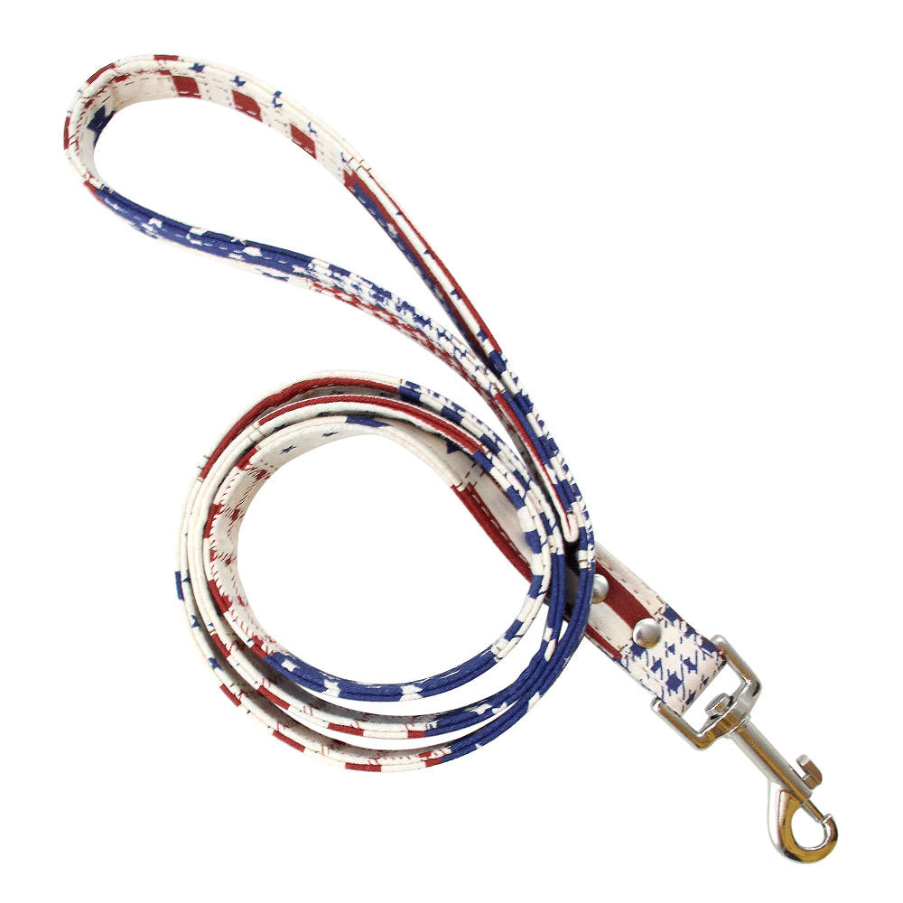 KFX-8773309 Pure Cotton Adjustable Dog Collar with Leash - Multiple Sizes Available