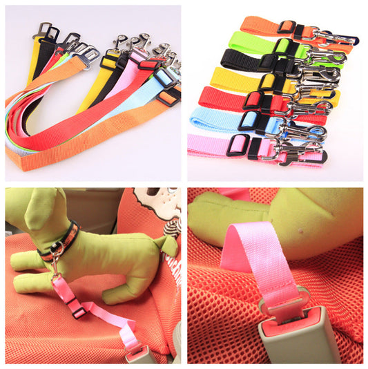 KFX-8773949 Adjustable Polyester Dog Seatbelt Leash for Safe Car Travel