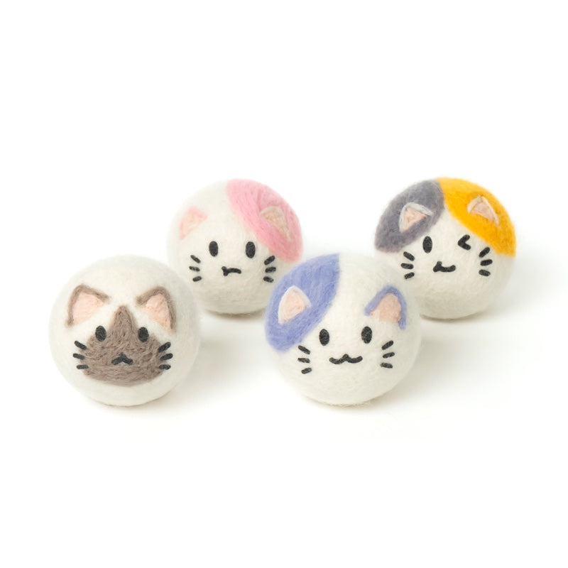 KFX-8777917 Interactive Catnip Wool Ball for Cats - Fun Cat-Shaped Toy, 5x5cm
