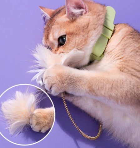 KFX-8779069 Cat Stick with Bell and Feather, Bite Resistant Kitten Toy for All Ages