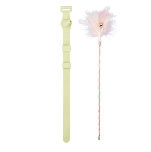 KFX-8779069 Cat Stick with Bell and Feather, Bite Resistant Kitten Toy for All Ages