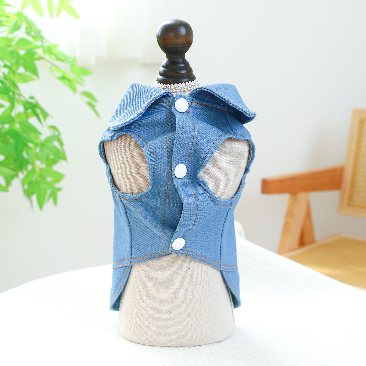 KFX-8779453 Banana Denim Pet Clothing for Small and Medium Dogs, XS to XL Sizes