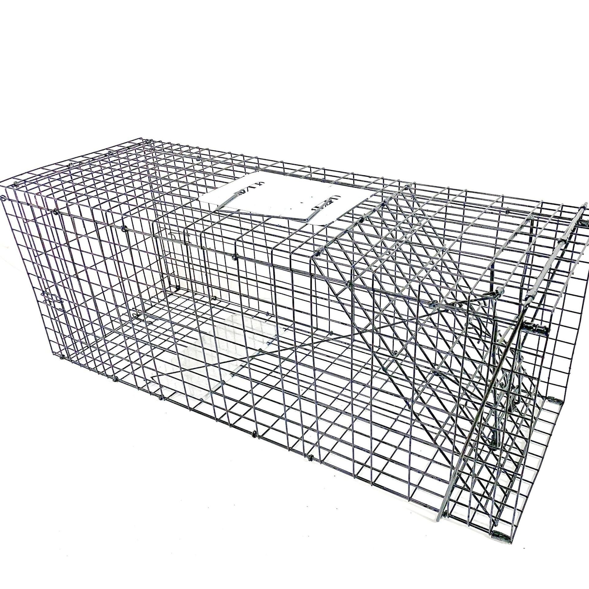 KFX-8780349 Foldable Fully Automatic Cat Trap Cage with Galvanized Steel, Multiple Sizes Available