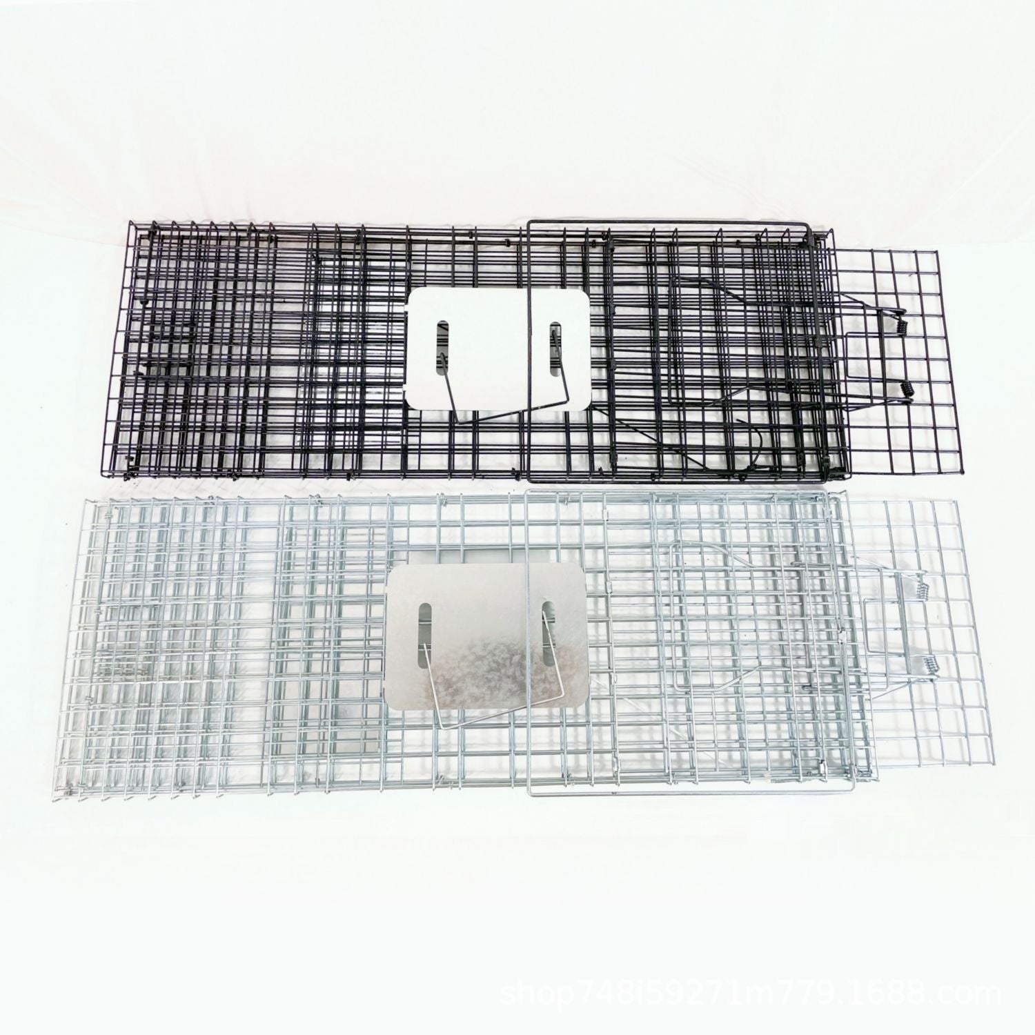 KFX-8780349 Foldable Fully Automatic Cat Trap Cage with Galvanized Steel, Multiple Sizes Available