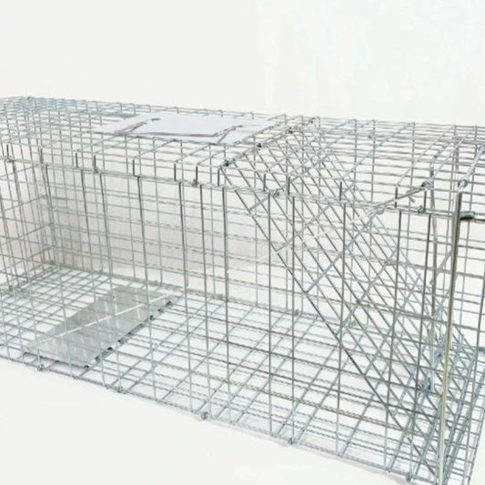 KFX-8780349 Foldable Fully Automatic Cat Trap Cage with Galvanized Steel, Multiple Sizes Available