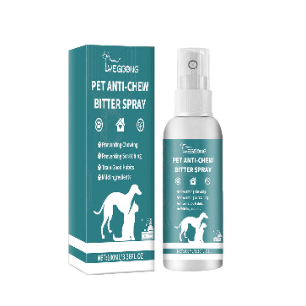KFX-8780861 Bitter Anti-Chew Spray for Pets with Natural Extracts - 3.9x14.4cm