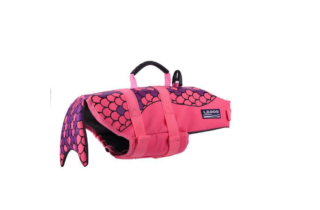 KFX-8781245 Pet Life Jacket for Dogs - Comfortable and Durable Swimwear in Pink, Gray, or Red, Made with 600D Polyester Oxford Cloth