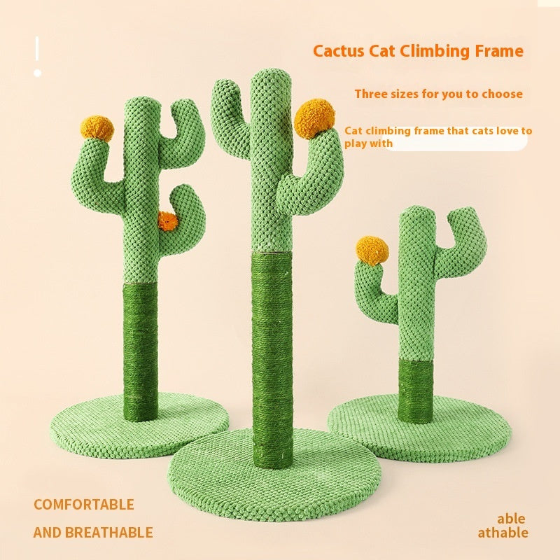 KFX-8786109 Cactus Cat Climbing Frame and Coconut Tree Scratching Post for Cats