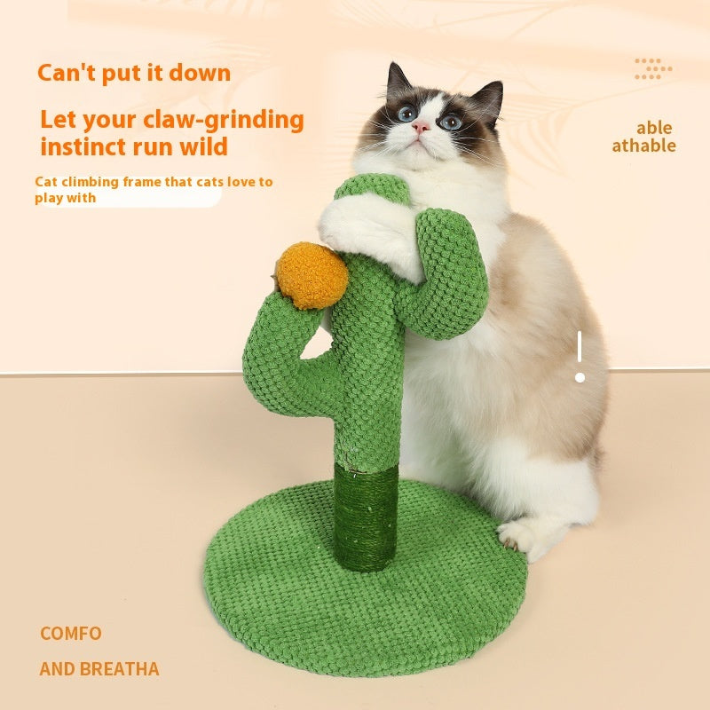 KFX-8786109 Cactus Cat Climbing Frame and Coconut Tree Scratching Post for Cats