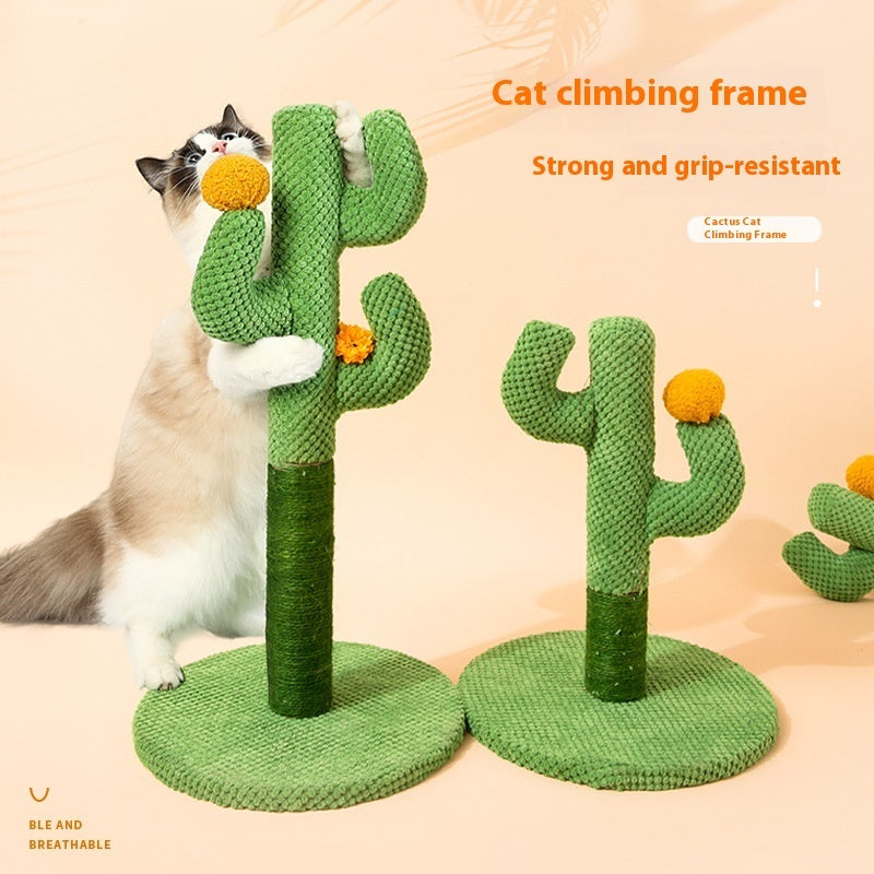 KFX-8786109 Cactus Cat Climbing Frame and Coconut Tree Scratching Post for Cats