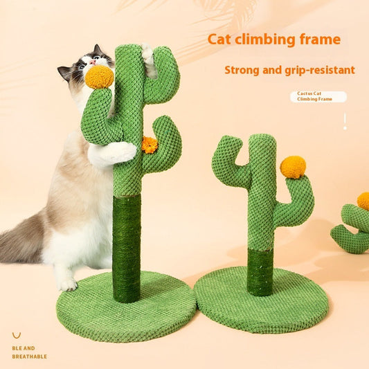 KFX-8786109 Cactus Cat Climbing Frame and Coconut Tree Scratching Post for Cats