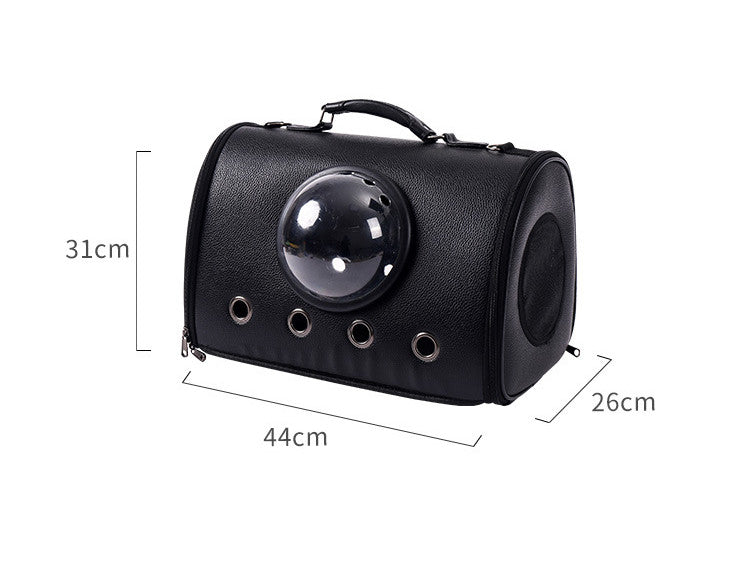 KFX-8786493 Portable Large-Capacity Cat and Dog Bag with Stylish Leather Design