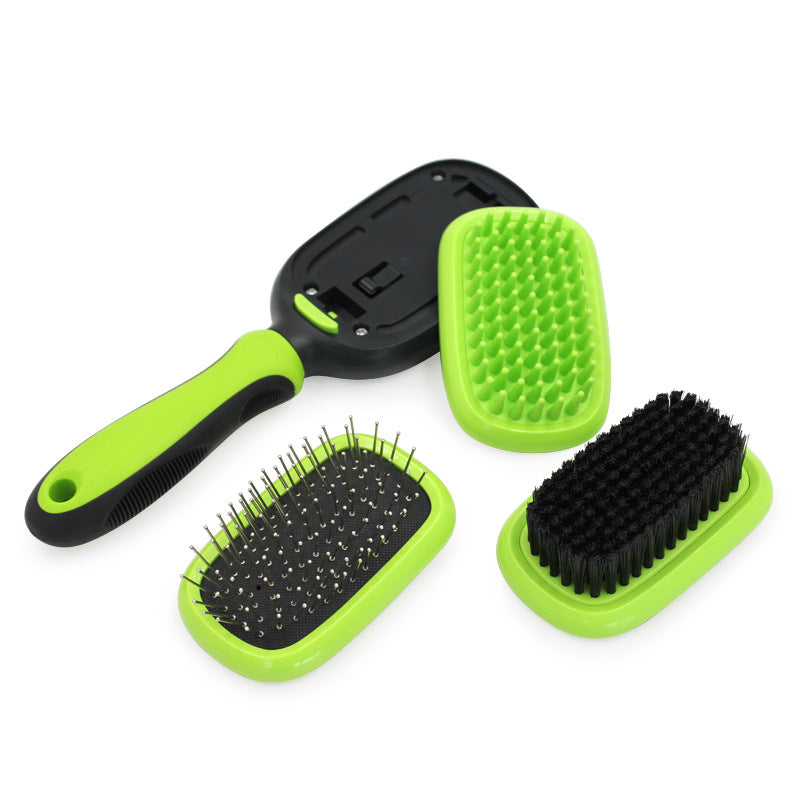 KFX-8788413 5-in-1 Pet Grooming Comb for Cats and Dogs - Knot Opening Tool with Massage Function, ABS and Stainless Steel Materials