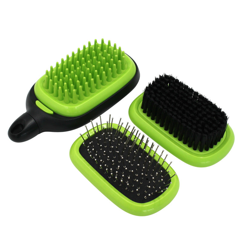 KFX-8788413 5-in-1 Pet Grooming Comb for Cats and Dogs - Knot Opening Tool with Massage Function, ABS and Stainless Steel Materials