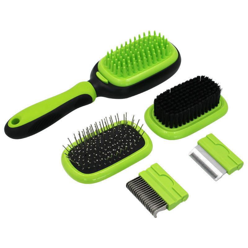 KFX-8788413 5-in-1 Pet Grooming Comb for Cats and Dogs - Knot Opening Tool with Massage Function, ABS and Stainless Steel Materials