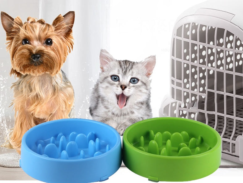 KFX-8788797 Pet Slow Feeder Bowl for Dogs and Cats - Reduces Overeating, Made from Food-Safe Plastic